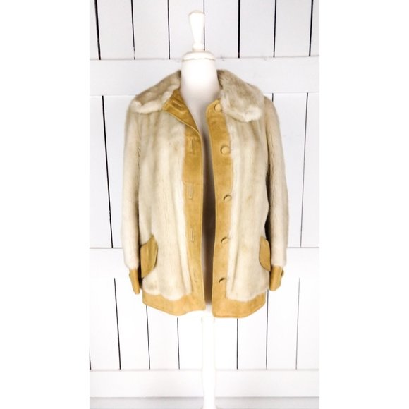 Vintage London Leathers by Lilli Ann faux fur suede midi coat jacket - Picture 2 of 7